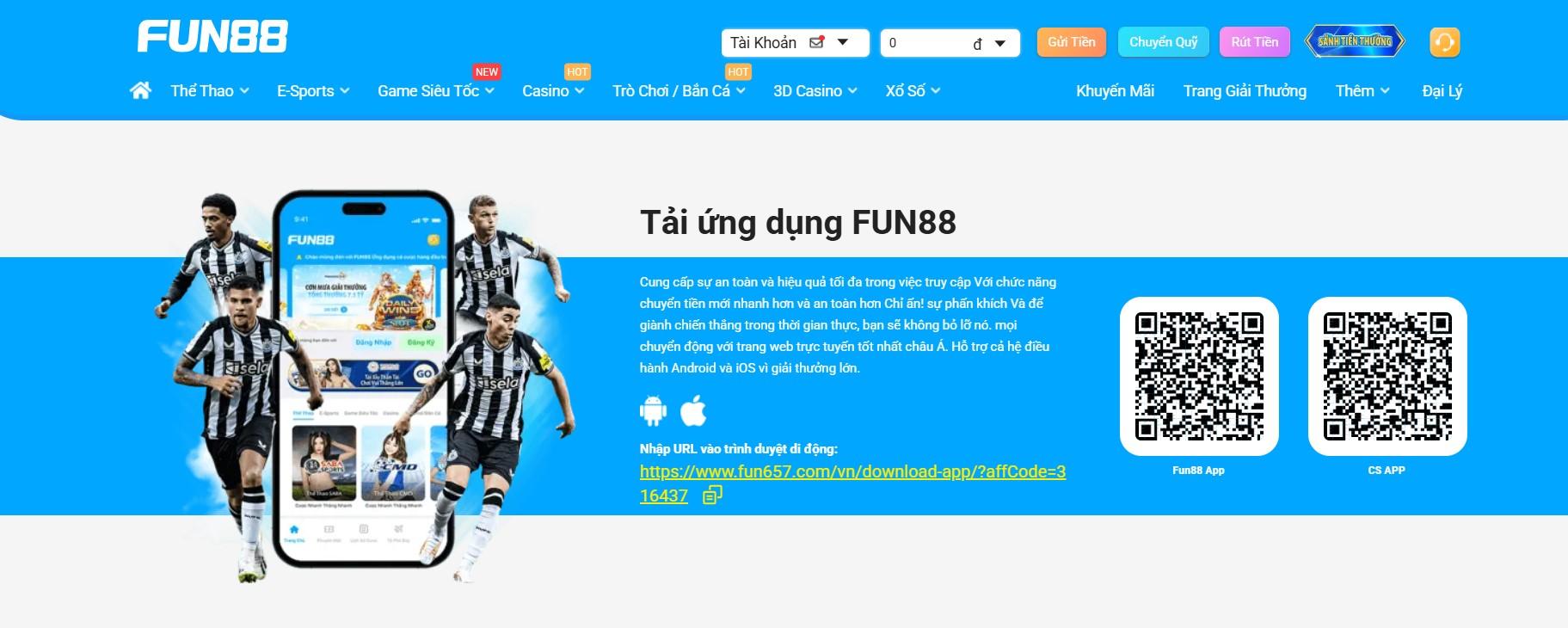 Gia nhập Fun88 để trải nghiệm thế giới giải trí trực tuyến